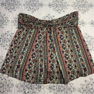 Y2k floral funky print tube top